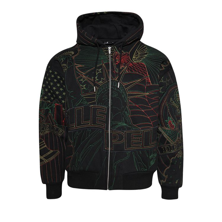 

Худи Who Decides War x Pelle Pelle Monument Zip-Up Hoodie 'Multicolor', разноцветный