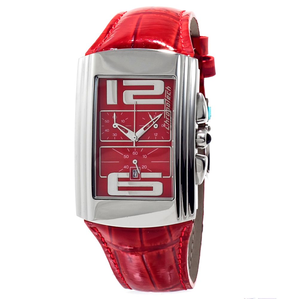 

Часы Chronotech LeatherWatch, красный