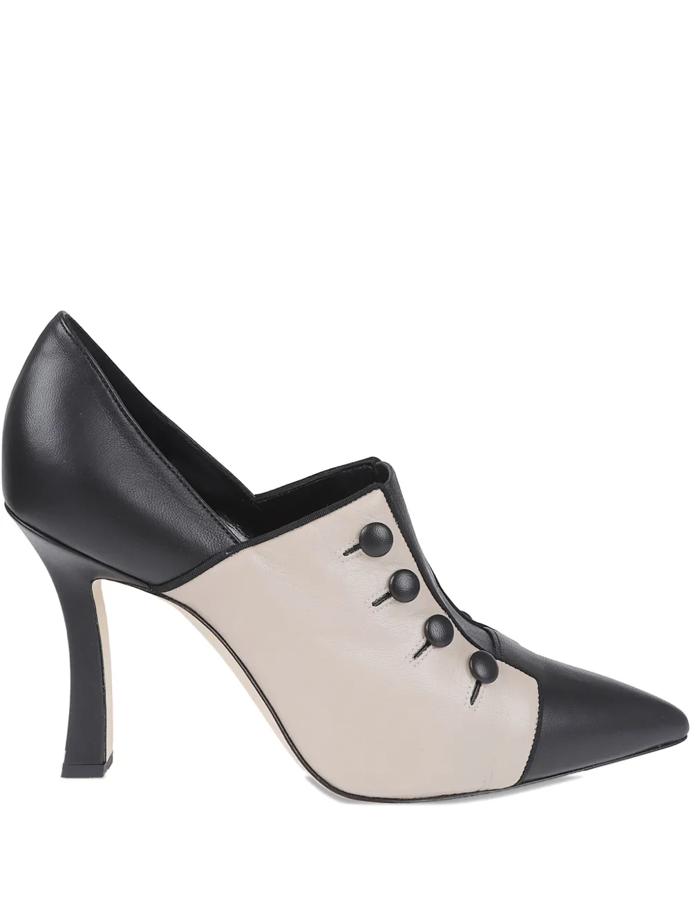 Туфли-лодочки на каблуке 105 мм с заостренным носком Manolo Blahnik, черный
