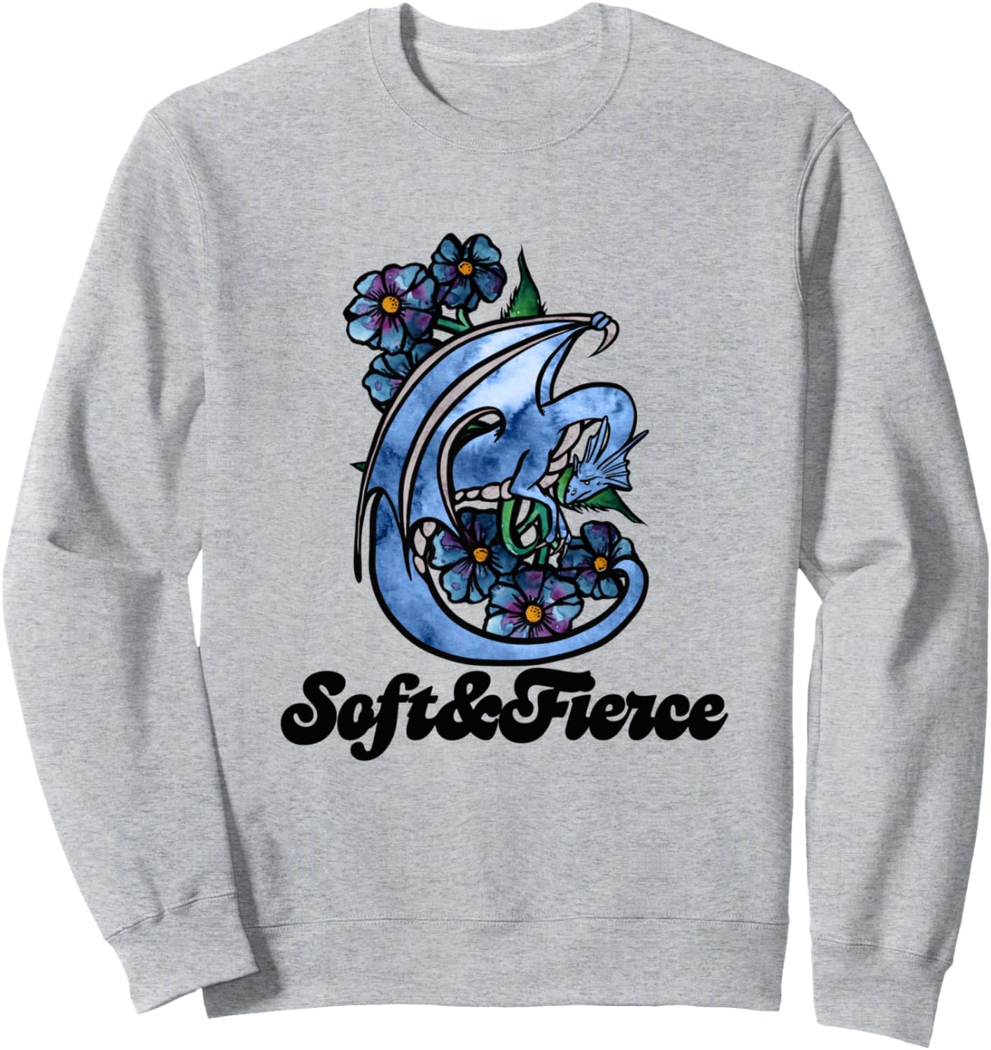 

Толстовка с рисунком дракона, синий цветочный принт Dragons Snugg