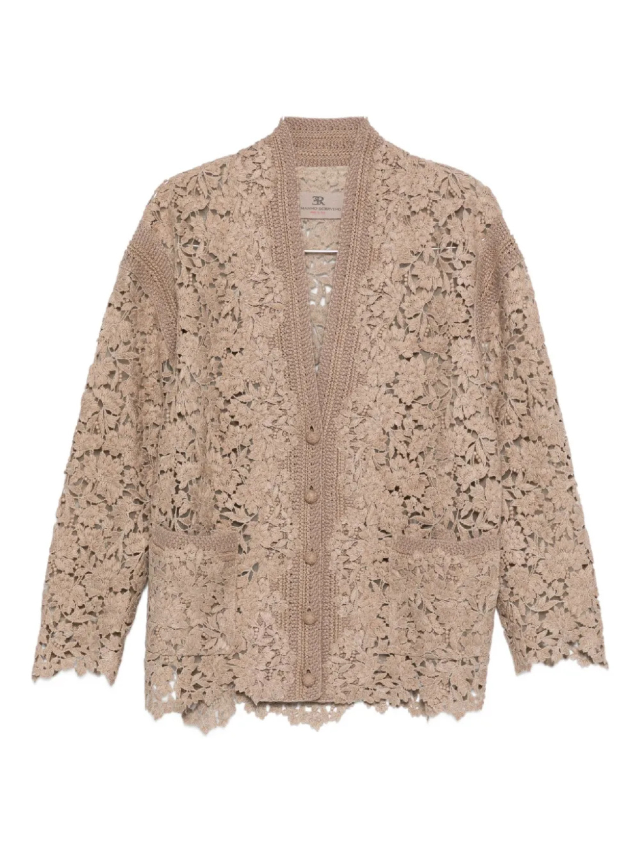 

Кардиган Ermanno Scervino из цветочного кружева, нейтральный