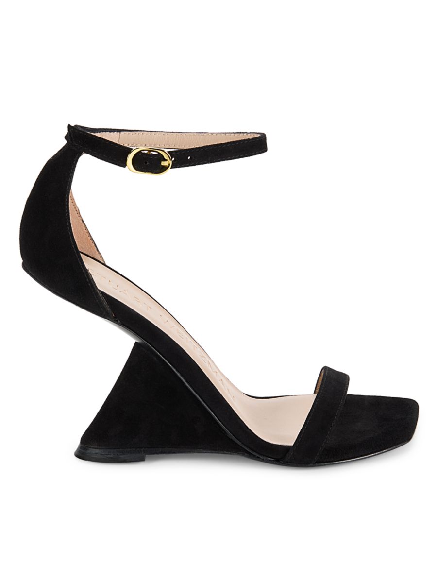Сандалии Nudist Rebel Suede Stuart Weitzman, черный