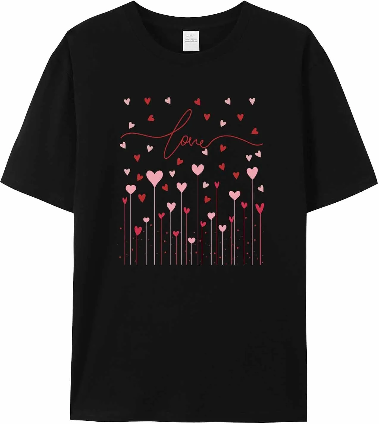 

Мужская футболка с принтом в виде сердечек jdudh