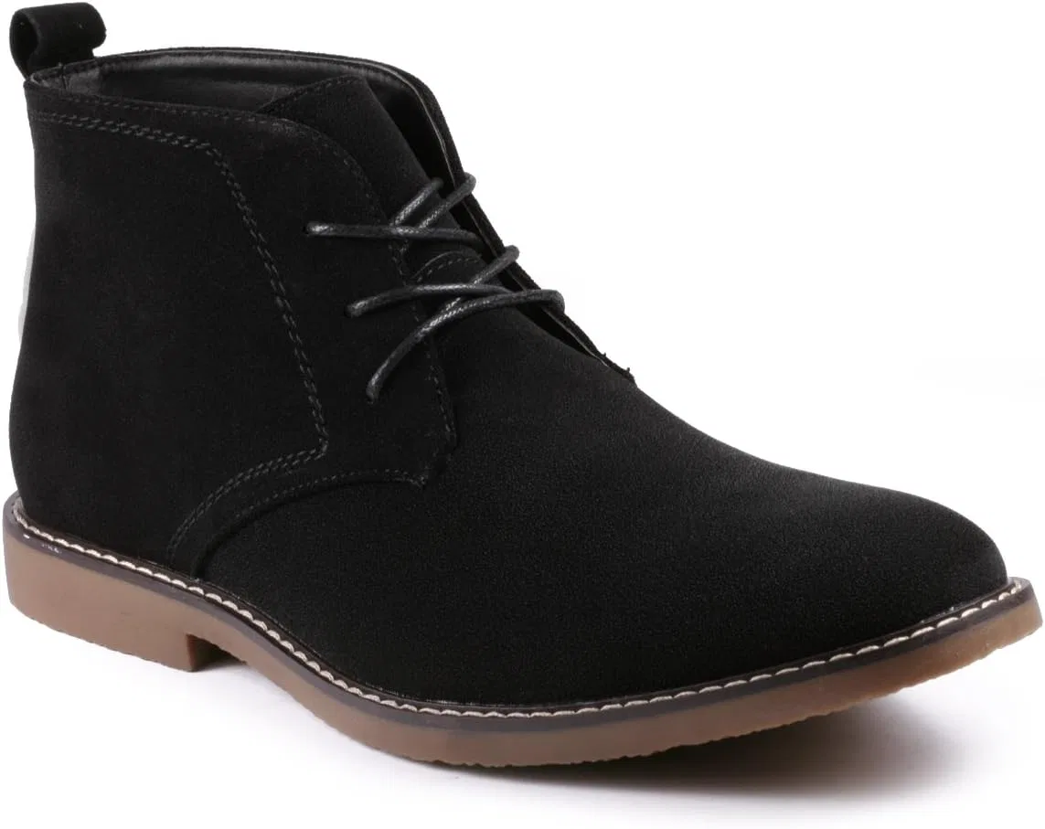 Мужские повседневные модные ботинки-чукка на шнуровке Metrocharm MC127, Black
