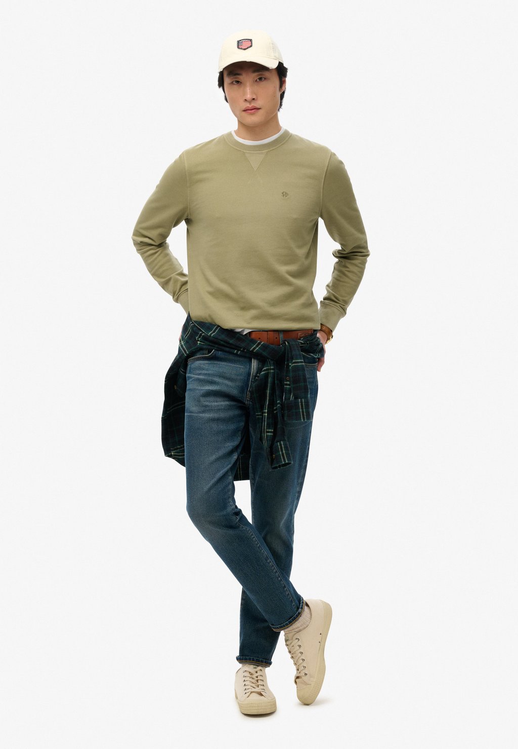 Толстовка CLASSIC ESSENTIAL Superdry, цвет Light Khaki Green — фото 2