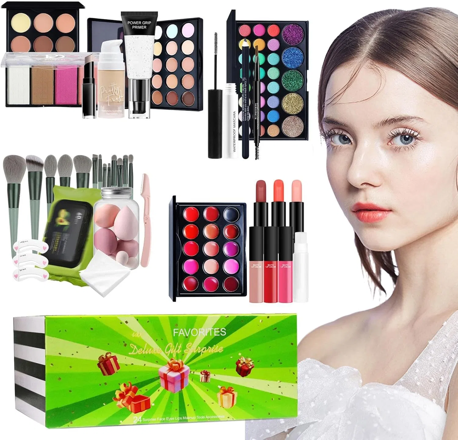 Набор косметики профессиональный Multipurpose Makeup, 24 предмета, разноцветный