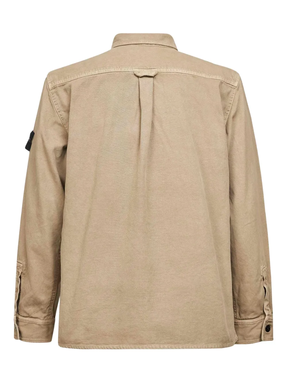 Рубашка с нашивкой и накладными карманами Stone Island, нейтральный — фото 2