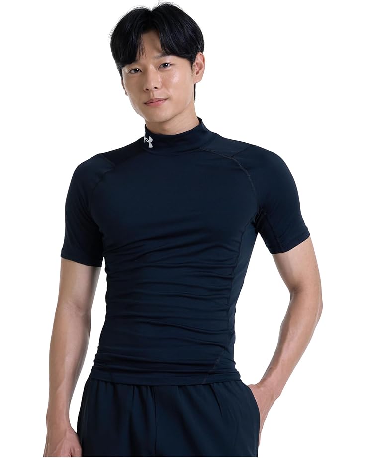 

Футболка Under Armour HeatGear Armour Comp Mock Short Sleeve T-Shirt, черный/белый