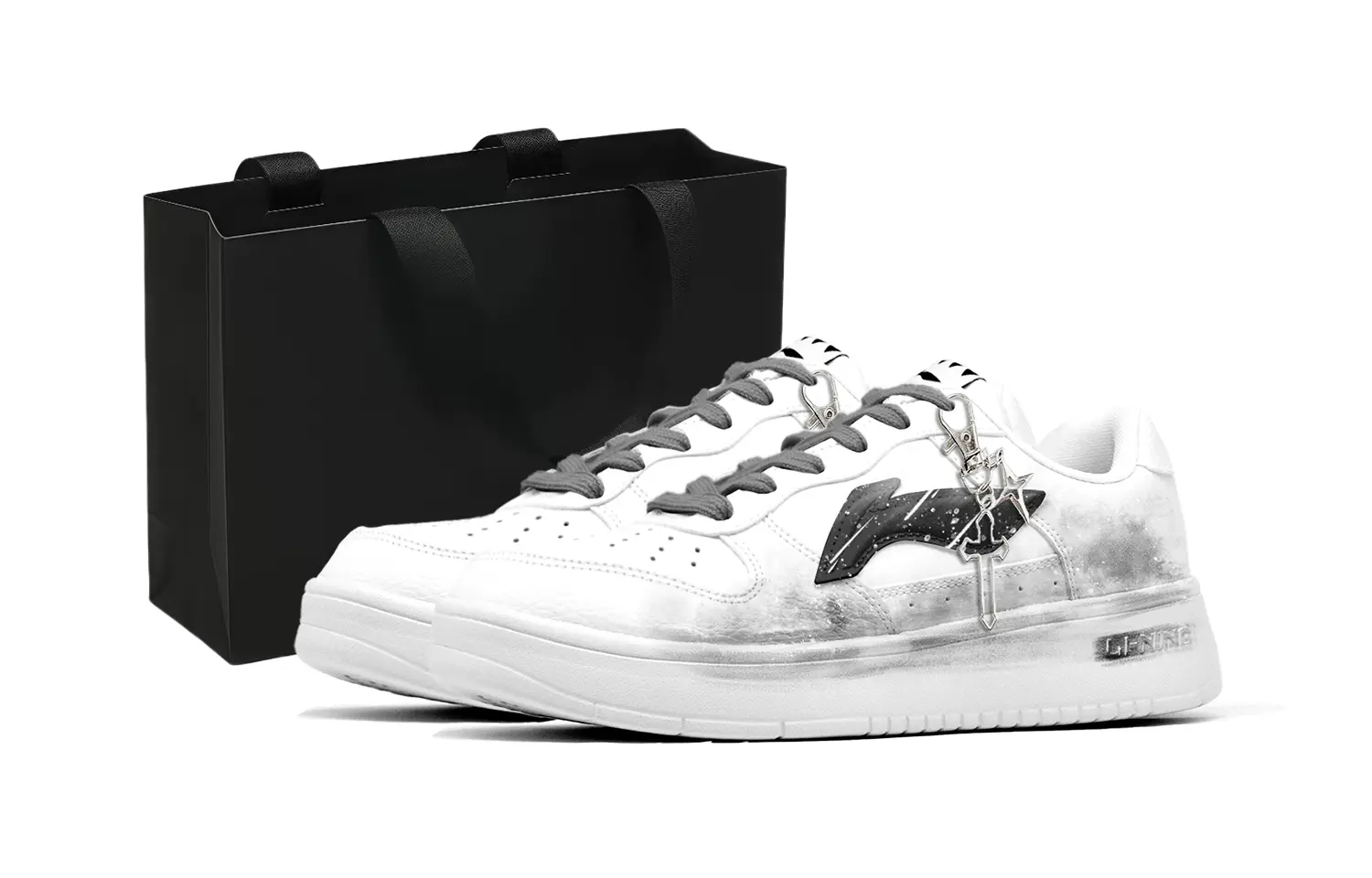 

Кроссовки для скейтбординга Li-Ning Floating Boat Slip Resistant Abrasion Resistant мужские низкие, белый