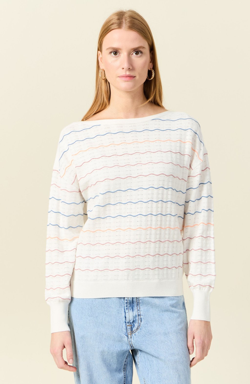 

Джемпер LANGEN ÄRMELN BONOBO Jeans, бежевый