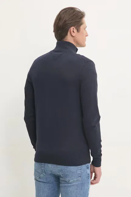 Кардиган мужской с воротником-стойкой Tommy Hilfiger, темно-синий — фото 3