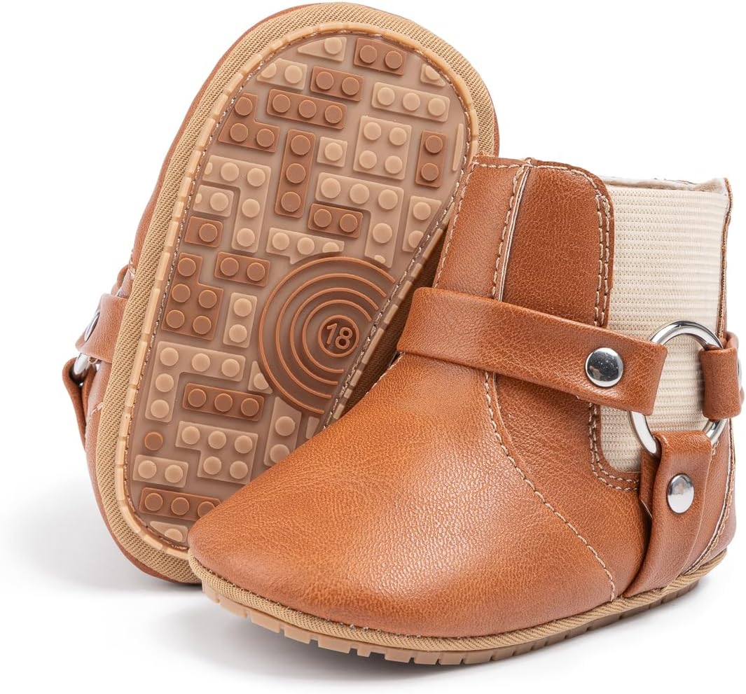 

Детские универсальные теплые ботинки с меховой подкладкой, мягкие, зимние для малышей, с нескользящей резиновой подошвой, зимние пинетки для малышей Zoolar, C3/Brown