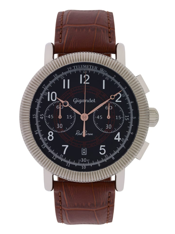 

Gigandet Кварцевые часы "RED BARON IV" в коричнево-серебристо-черном исполнении