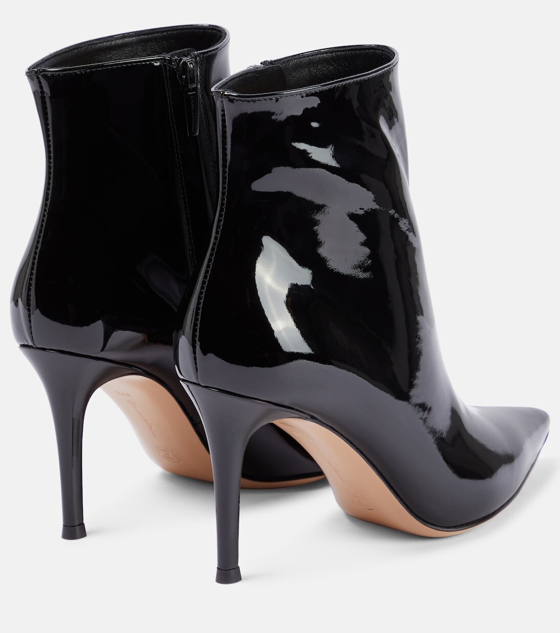 Ботильоны из лакированной кожи Gianvito Rossi, черный — фото 3