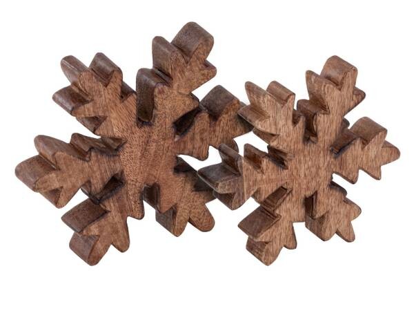 

Декоративная фигурка Casamia Schneeflocke Weihnachtsdeko 2er, коричневый