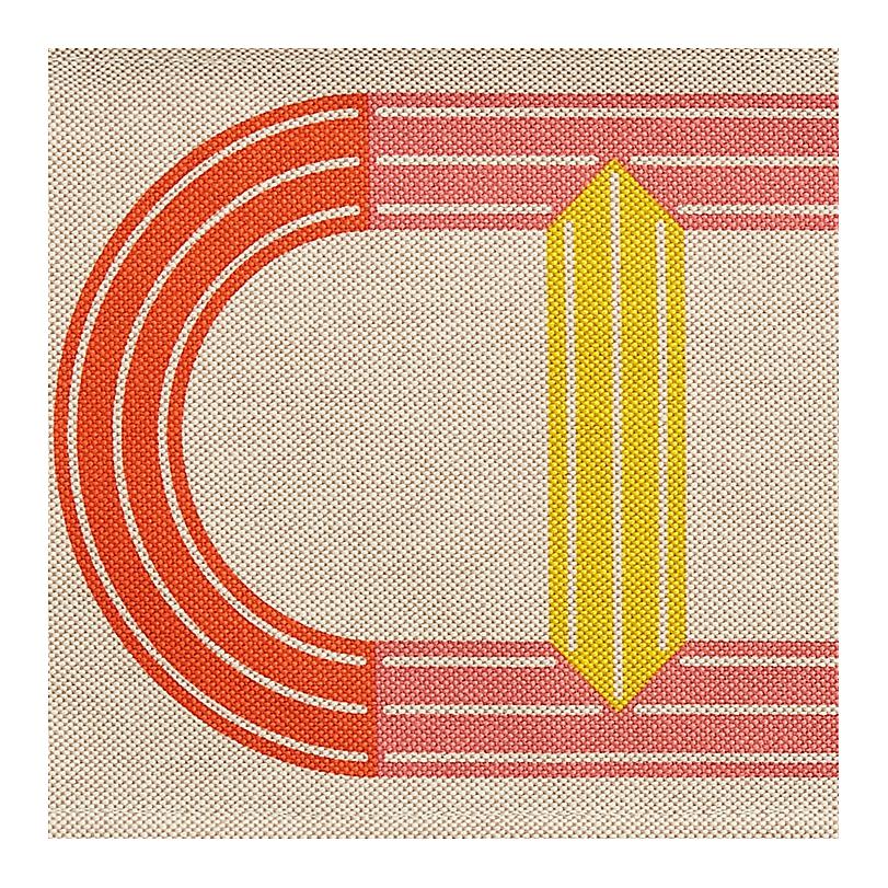 HERMES Хлопковая сумочка клатч женская желтая розовая зеленая, Yellow & Rose & Green — фото 3