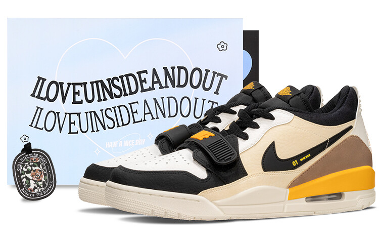 

Кроссовки JORDAN Legacy 312 Vintage Basketball Shoes Women's Low-Top Black And White/Yellow