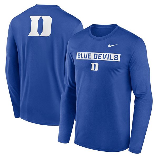 Мужская футболка с длинным рукавом royal duke blue devils primetime campus 2-hit legend Nike — фото 2