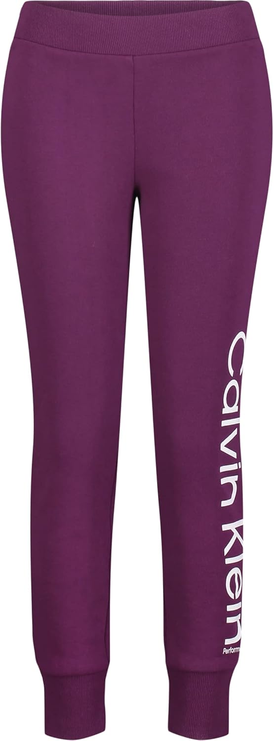 

Спортивные брюки Calvin Klein Girls Performance Sport Jogger с ребристыми манжетами и поясом, Purple Active