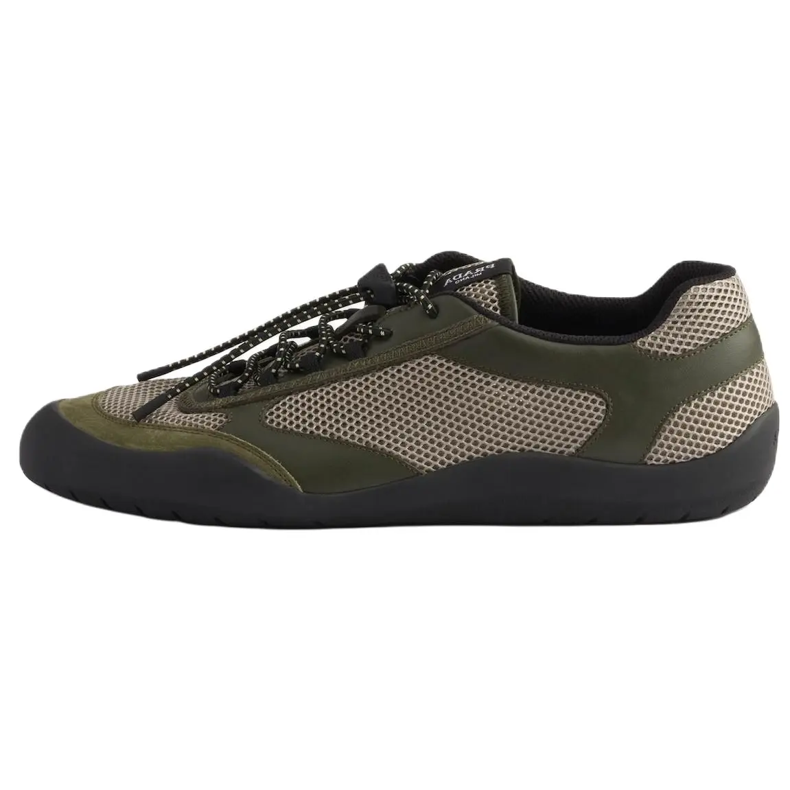 

PRADA Speedrock Leather Low top Casual Shoes 4cm Men's Army Green