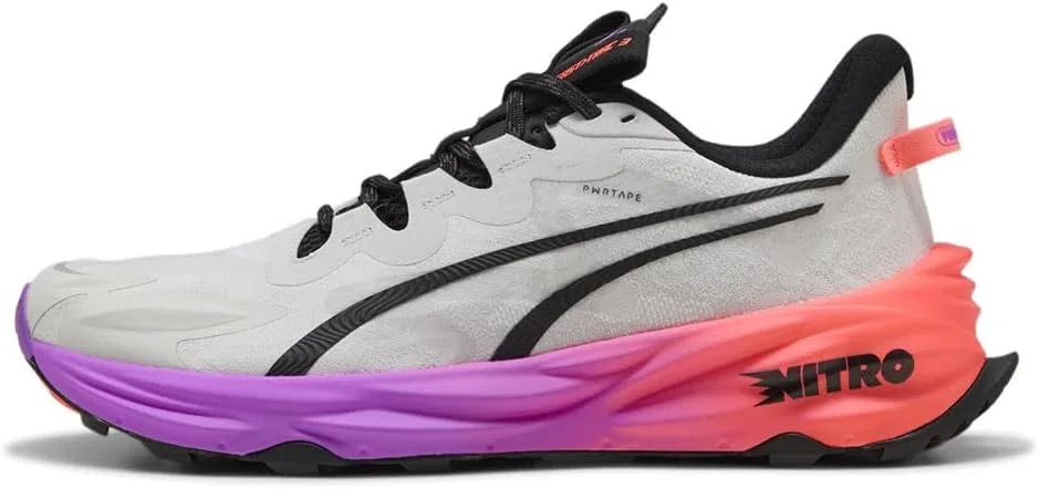 Мужские беговые кроссовки PUMA Fast-Trac Nitro 3, Feather Gray Glowing Red Pure Magenta — фото 4