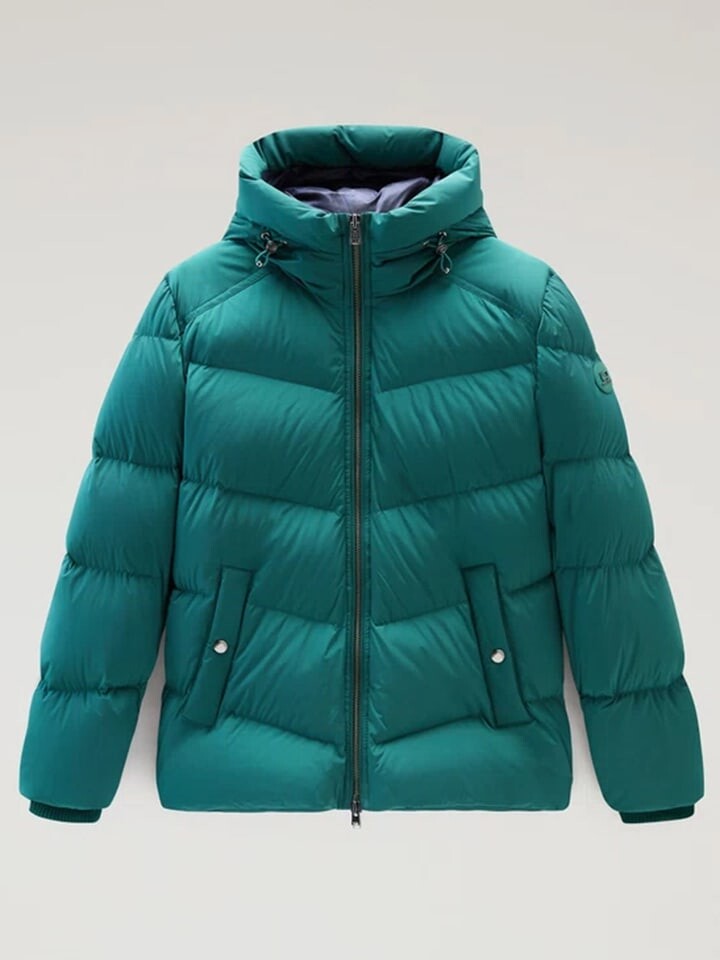 

Пуховик Woolrich, цвет petrol