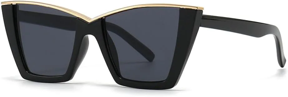 

Модные солнцезащитные очки «кошачий глаз» для женщин и мужчин, винтажные, класса люкс, солнцезащитные очки UV400, трендовые солнцезащитные очки generic, C1 Black