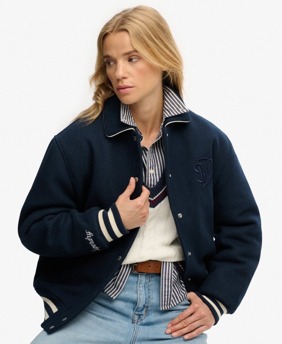 Демисезонная куртка Superdry Country Club, Dark blue — фото 4