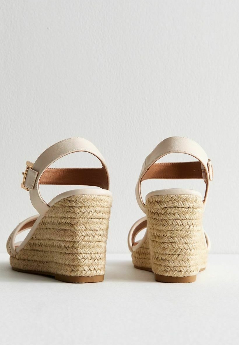 Босоножки на танкетке WIDE FIT - Espadrilles New Look Wide Fit, белый — фото 4