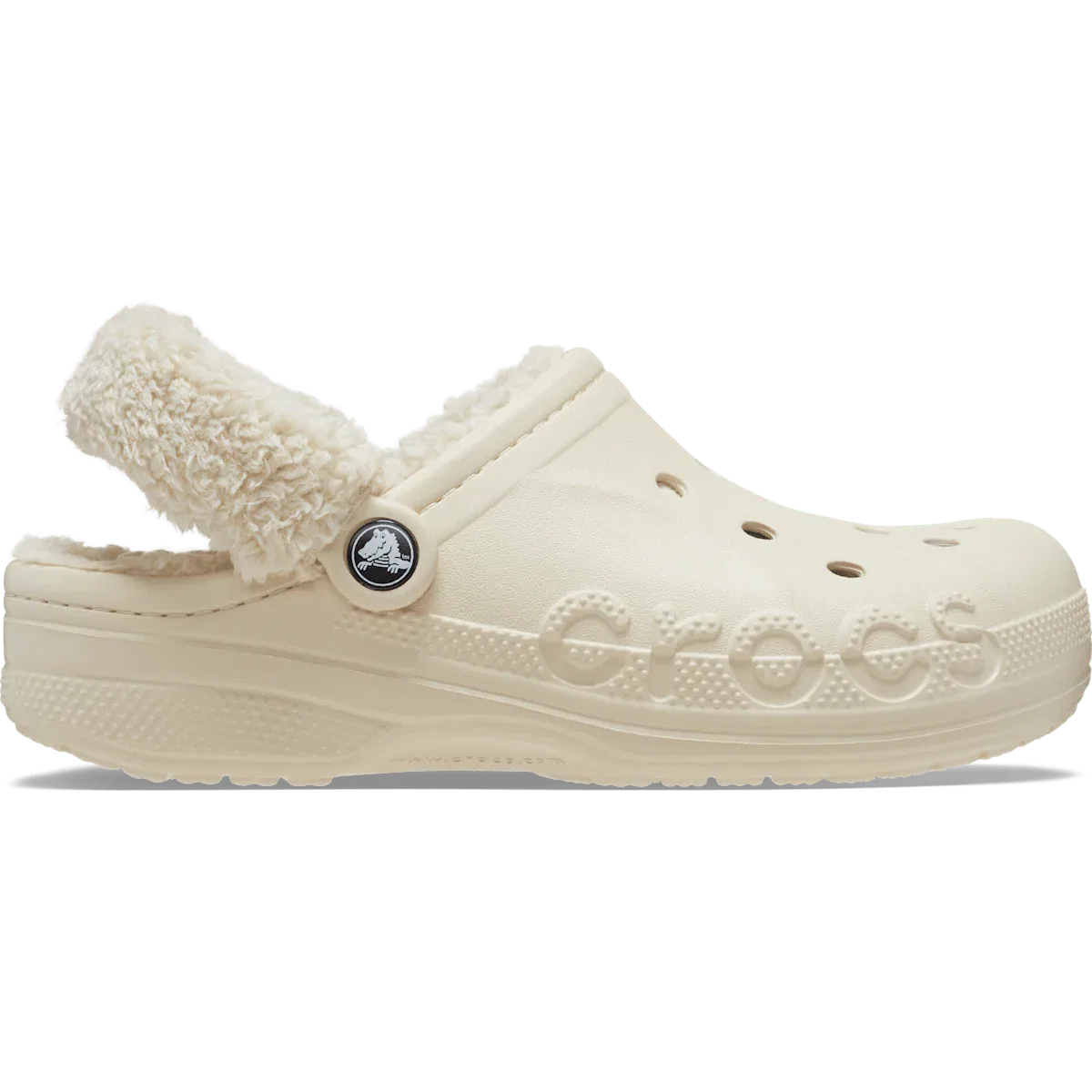 Сабо Baya с подкладкой и ворсистым ремешком Crocs, Winter White