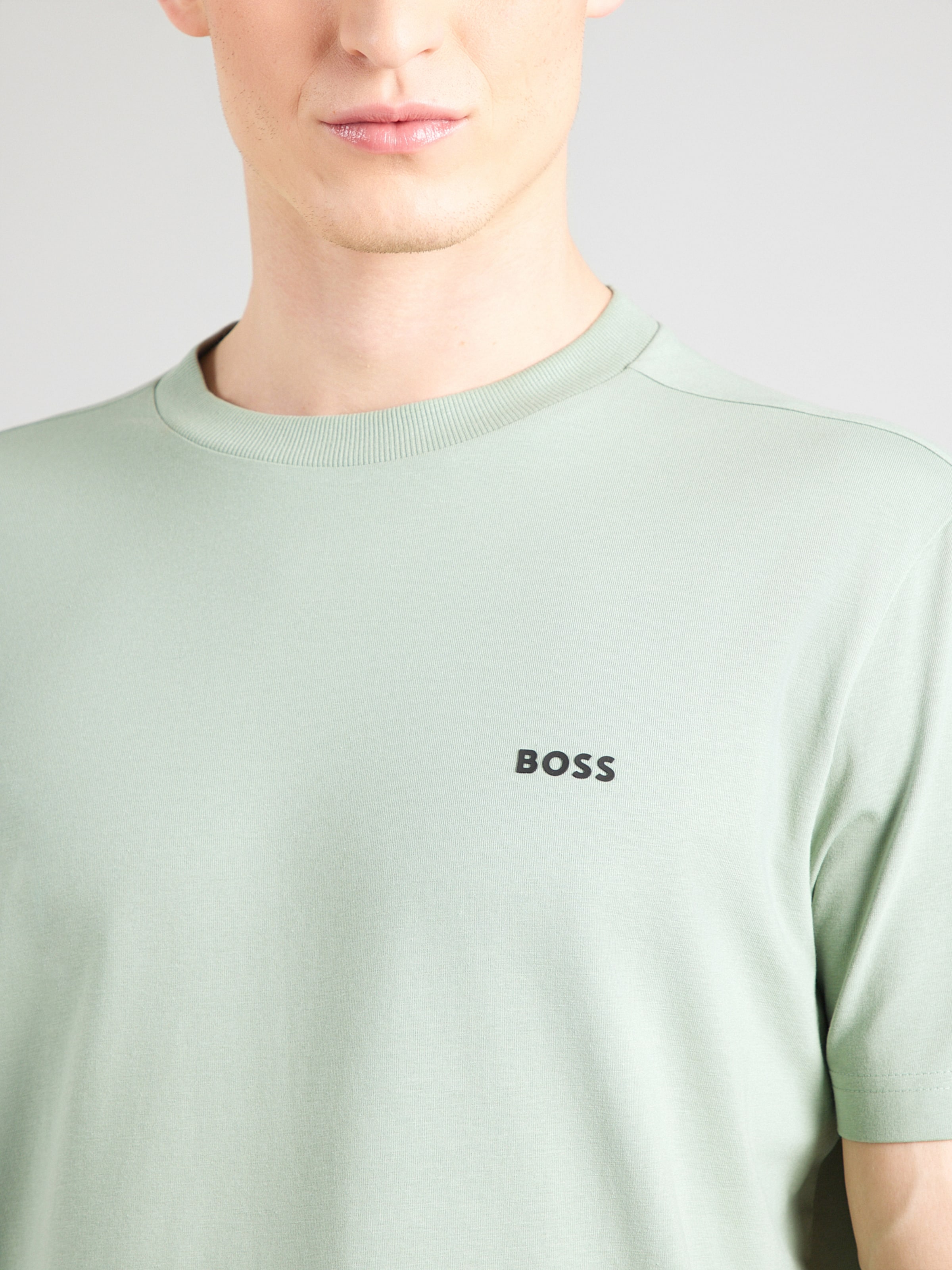 BOSS Футболка в цвете мяты — фото 2