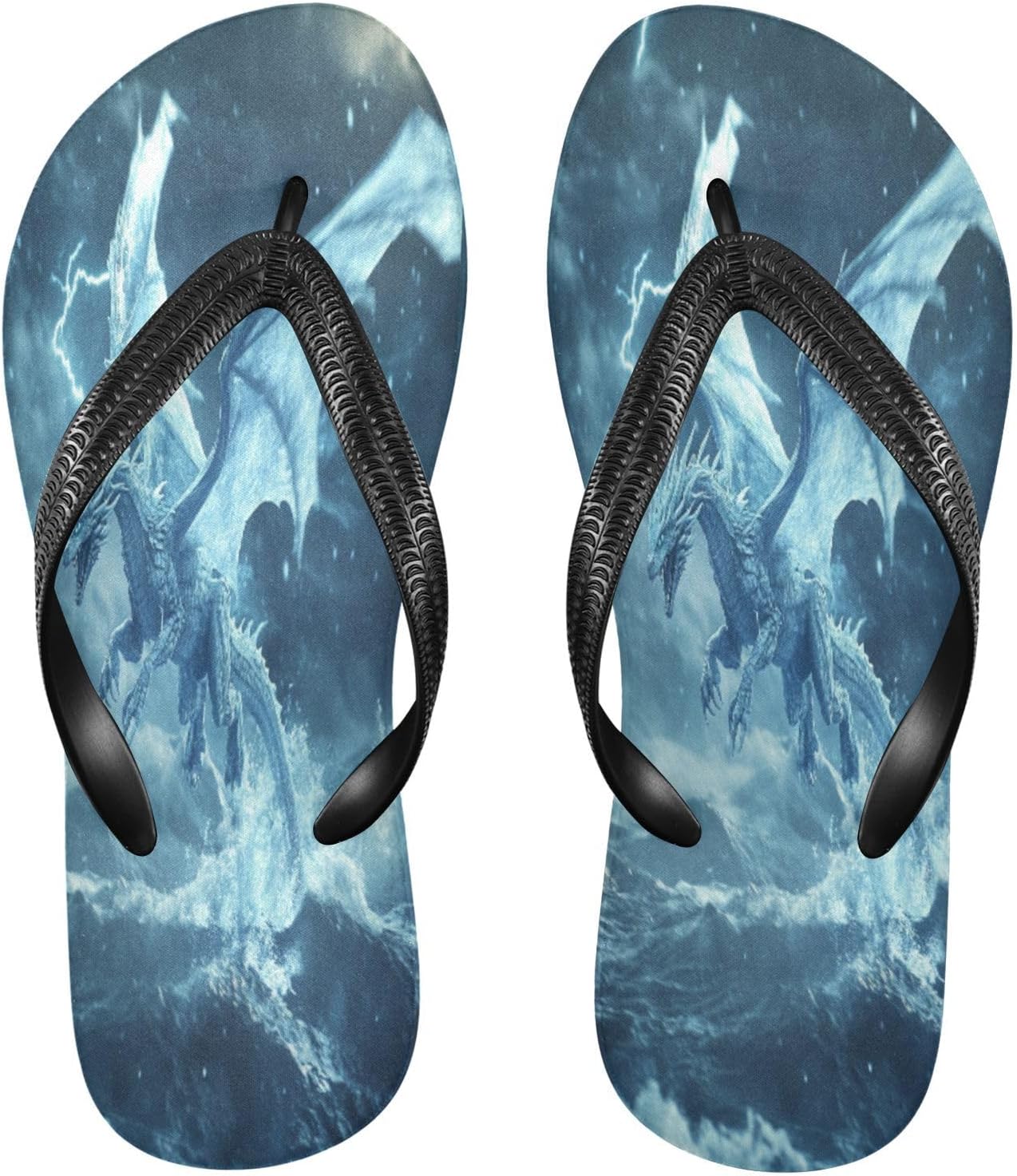 

Женские и мужские пляжные шлепанцы Ocean Dragon синего цвета, резиновые, с ремешком между пальцев, нескользящие, летние тапочки для ходьбы Sinestour