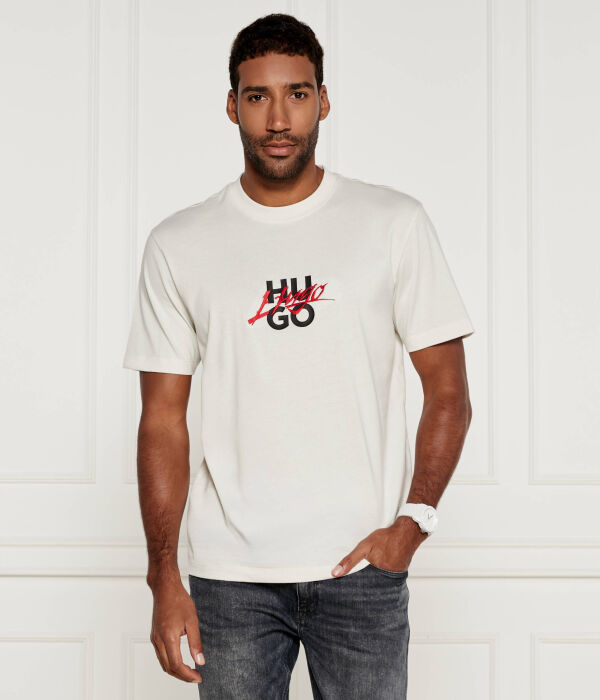 

Футболка длинная Relaxed fit Hugo, экрю