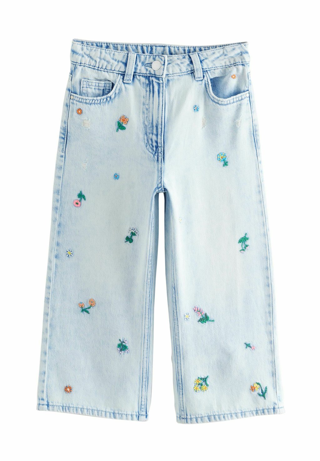 

Расклешенные джинсы FLORAL EMBROIDERED WIDE LEG Next, синий