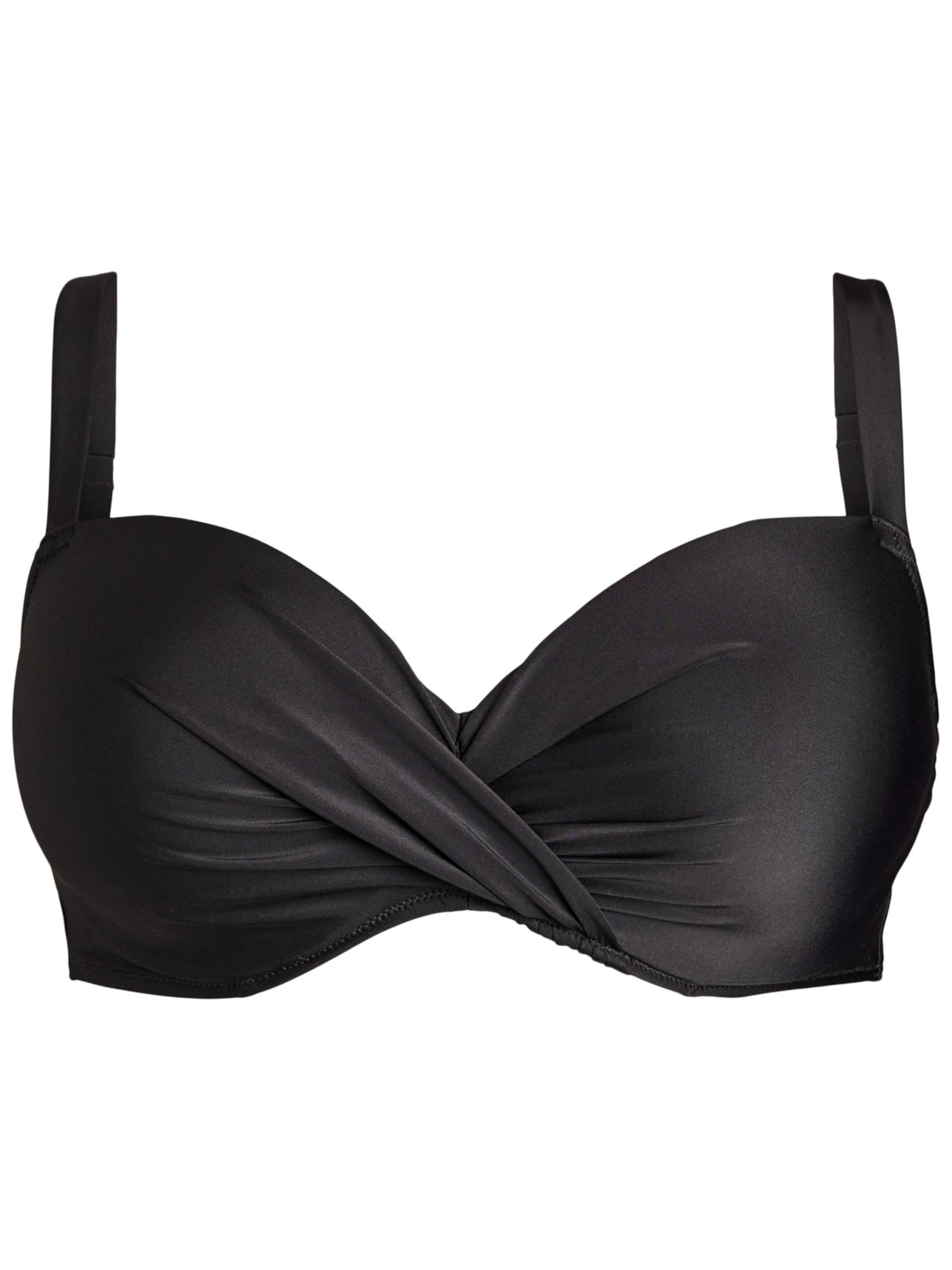 

Swim by Zizzi Топ бикини-бандо Minimiser 'Stina' в черном цвете, Черный, Swim by Zizzi Топ бикини-бандо Minimiser 'Stina' в черном цвете