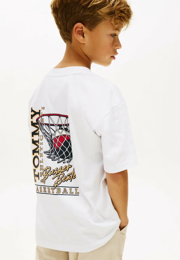 Футболка с графическим принтом на спине и круглым вырезом Tommy Hilfiger, White — фото 4