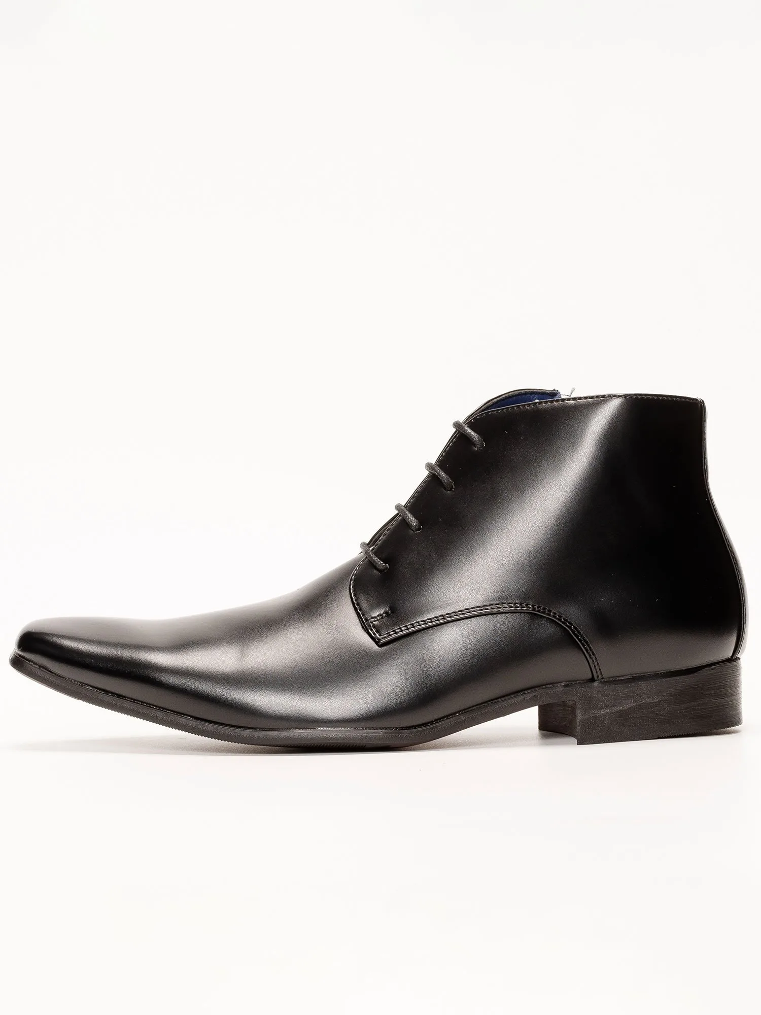 Деловые ботинки MM/ONE с боковой молнией и шнуровкой, Black — фото 3