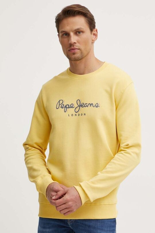 

Толстовка SAUL CREW из хлопка Pepe Jeans, желтый