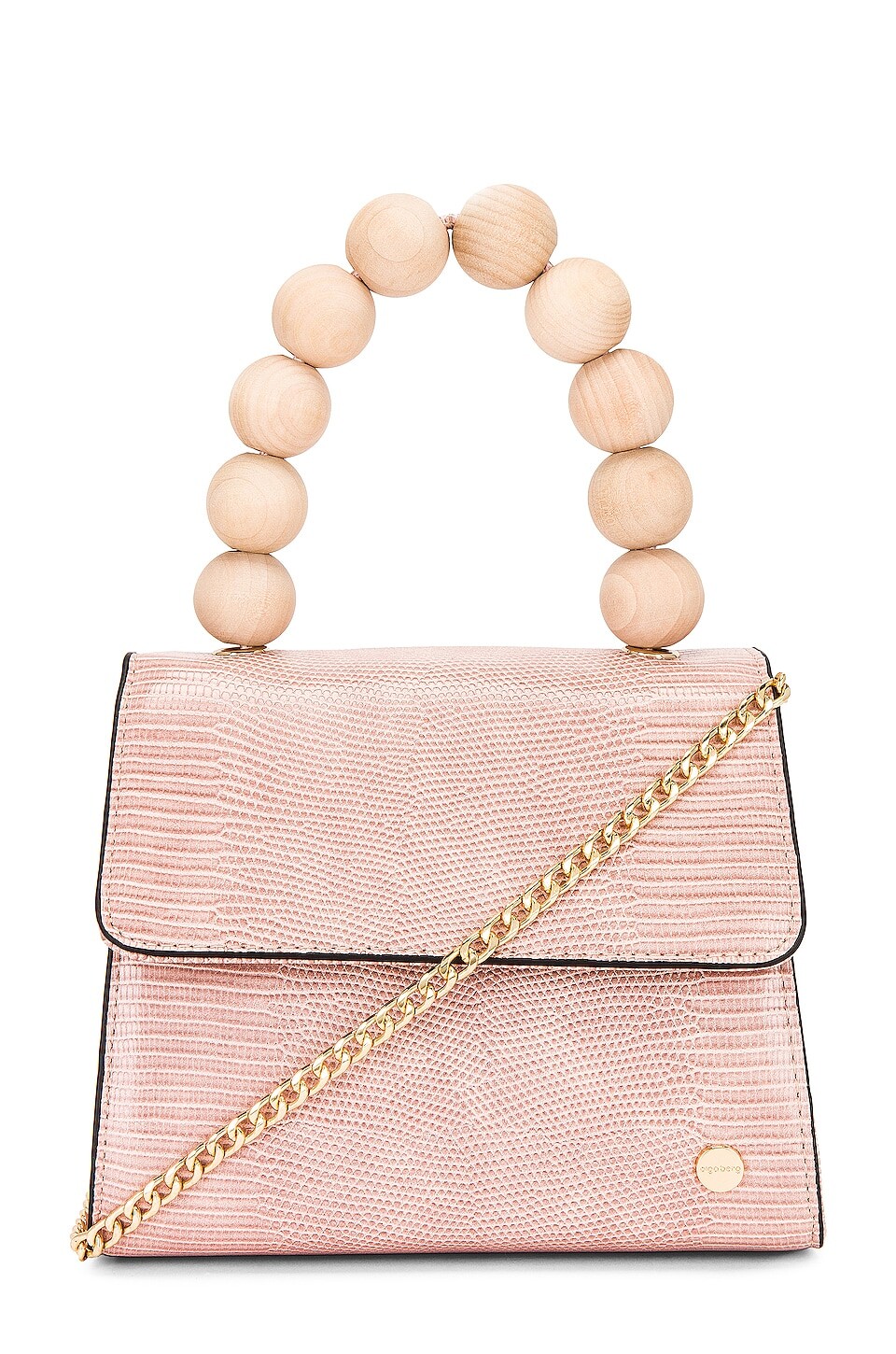 

Сумка olga berg Caylee Wooden Bead Top Handle, розовый