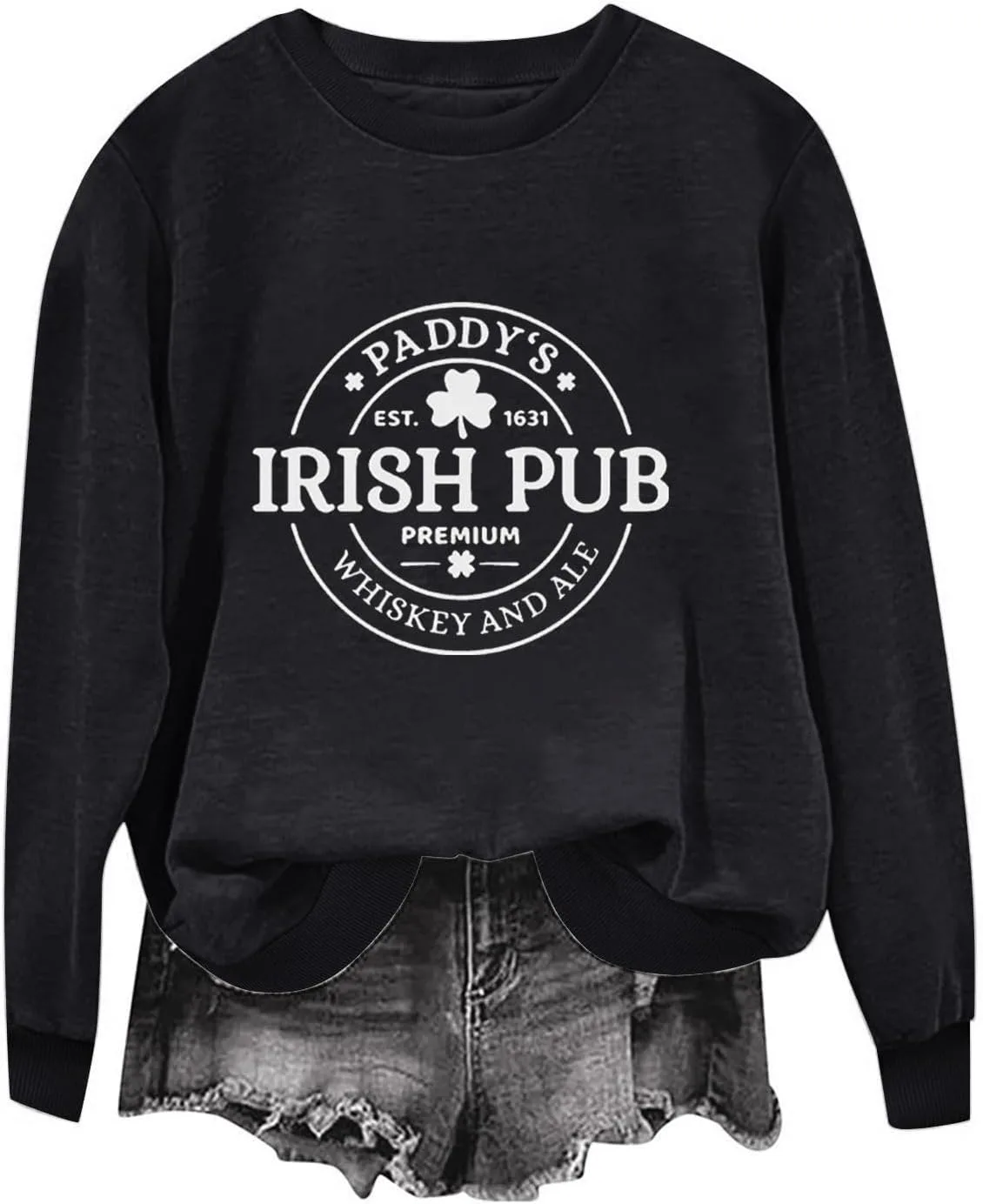 

Свитшот Paddy's Irish Pub Funny St. Patrick's Day Saint Paddy's 2024 женский с клевером LMSXCT