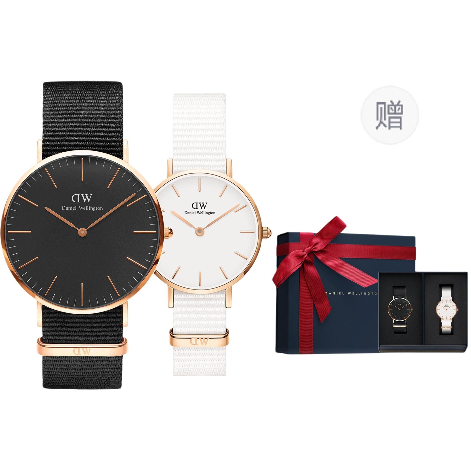 

DW/DanielWellington Часы Daniel Wellington DW Pure White Knit Texture Wrist Watch Wrist Watch Quartz Movement White Dial Women's Watch, Woven Texture Couple Watches-White Dial+Black Dial