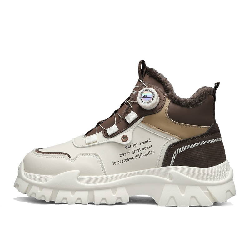 

Термостойкие абразивоустойчивые высокие кроссовки для мужчин WARRIOR, бежевый хаки коричневый fleece-lined