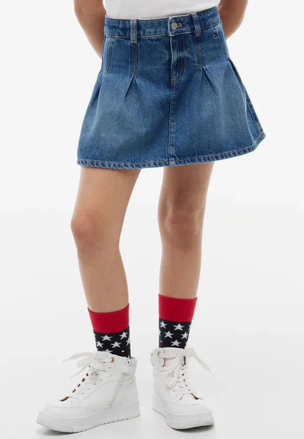 Юбка плиссированная Tommy Hilfiger, деним темный винтаж — фото 2