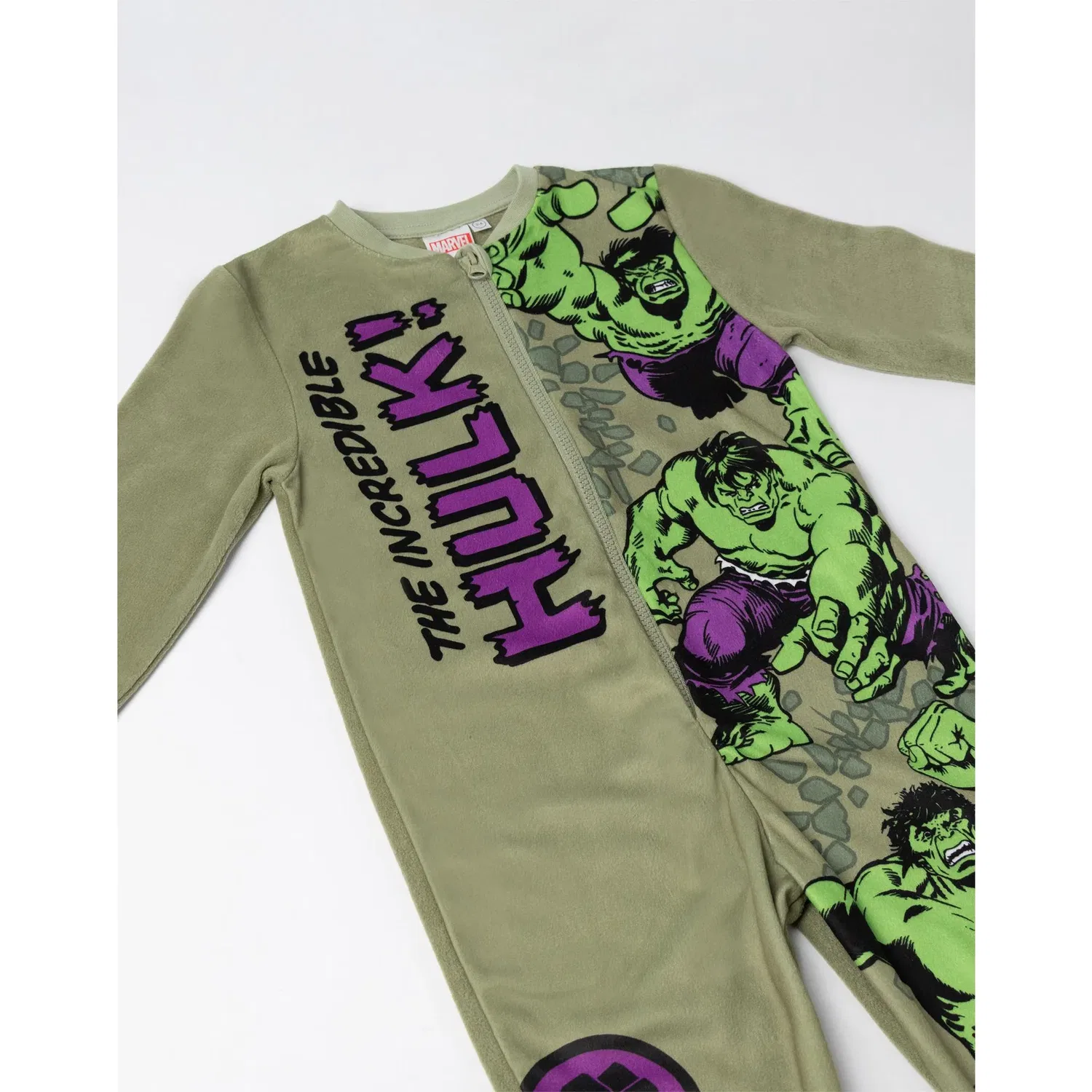 Детский комбинезон-слип Marvel Incredible Hulk зеленый, зеленый — фото 3