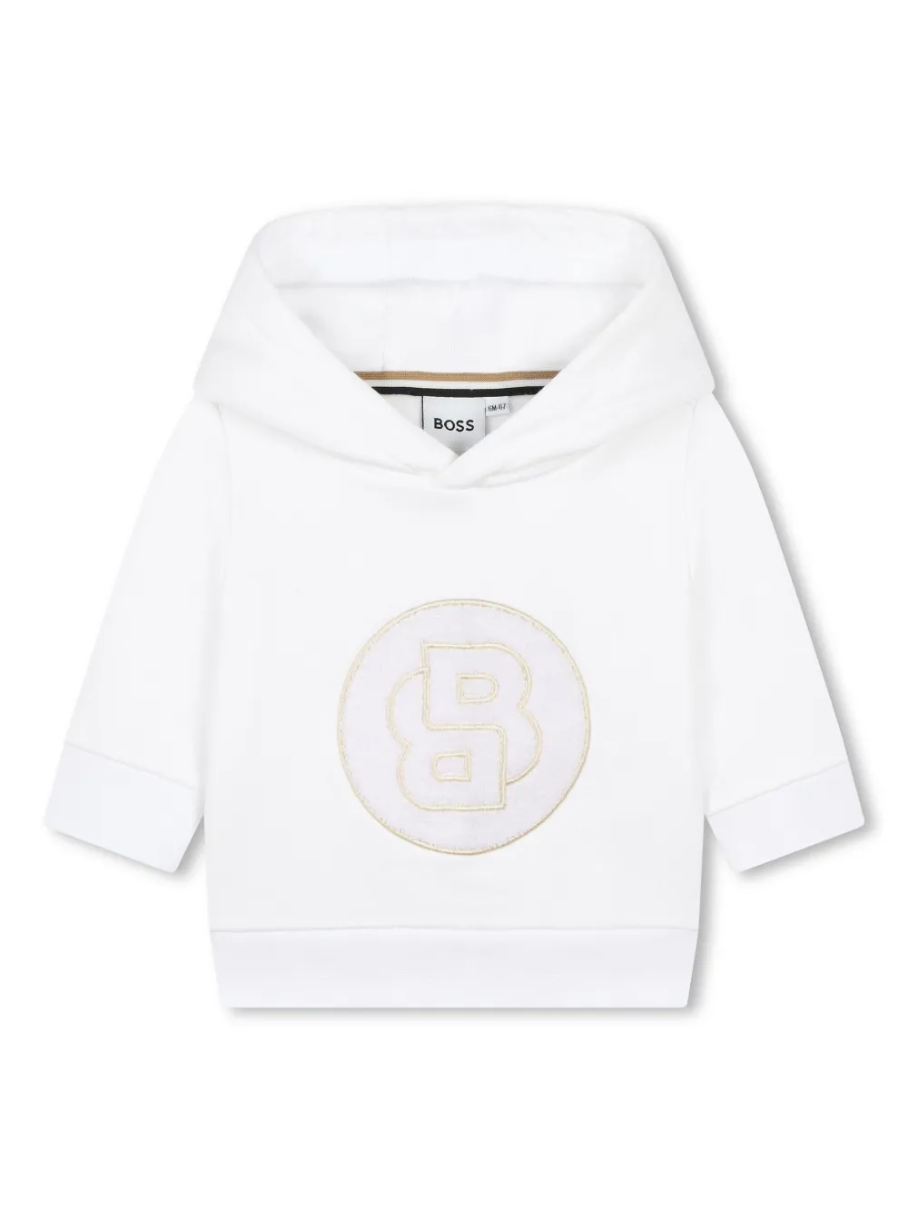 

Худи с вышитым логотипом BOSS Kidswear, белый