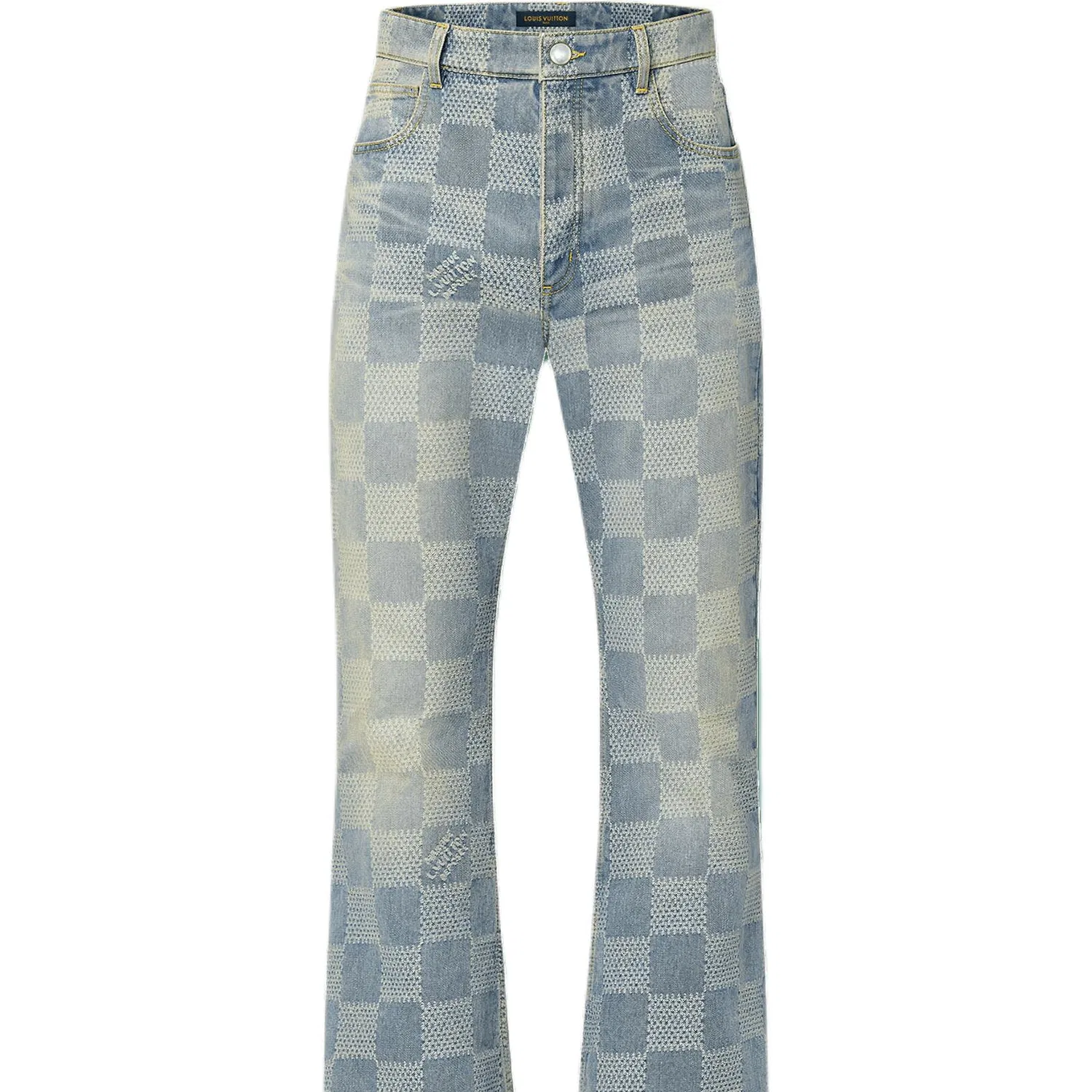 Джинсы клеш Damier Denim 3D LOUIS VUITTON синие — фото 3