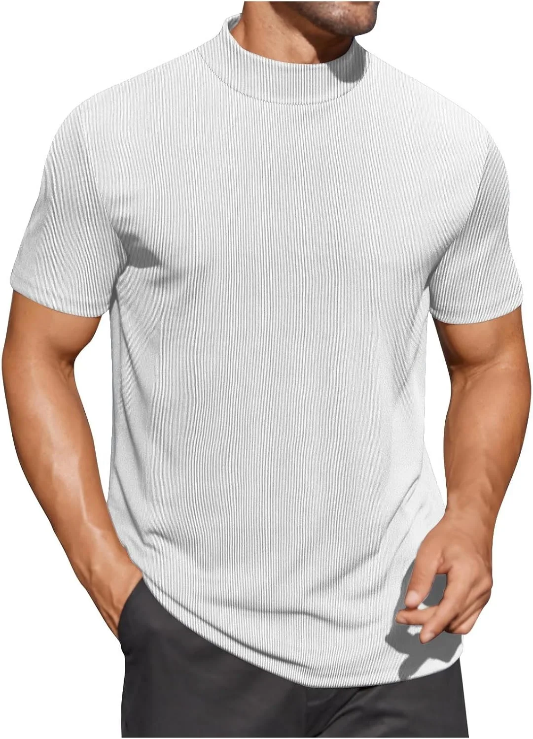 

Футболка Dademeo мужская с коротким рукавом и воротником-стойкой