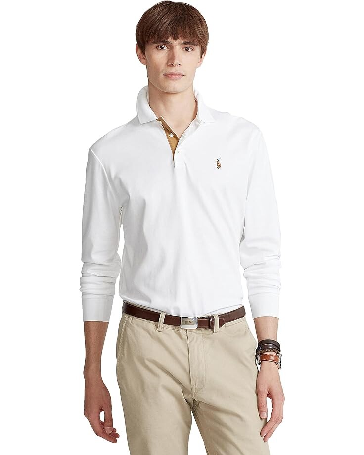 

Поло Polo Ralph Lauren Long Sleeve Shirt, белый