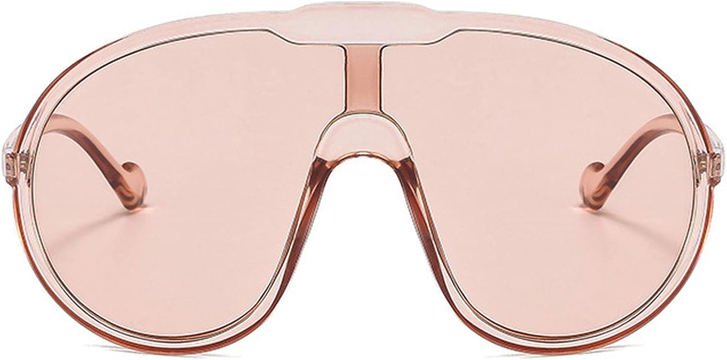 

Крупные цельные солнцезащитные очки для женщин и мужчин, модные винтажные солнцезащитные очки в стиле панк, большие очки с защитой от УФ-излучения UV400 mincl, Champagne