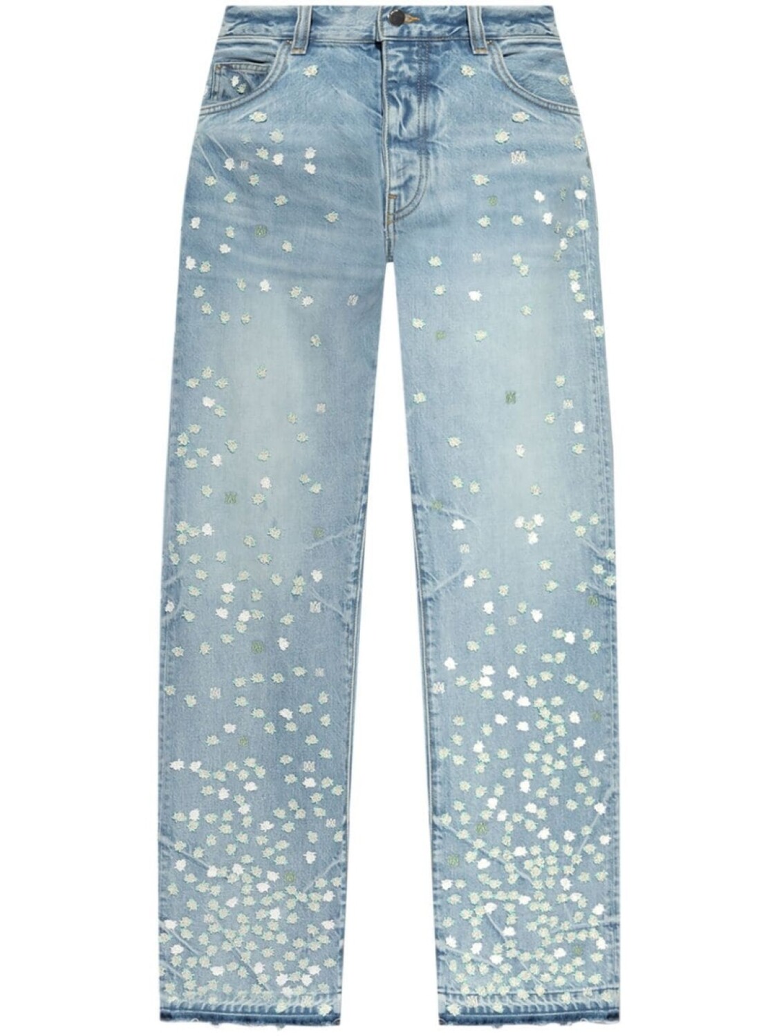 

Прямые джинсы с аппликацией AMIRI, синий
